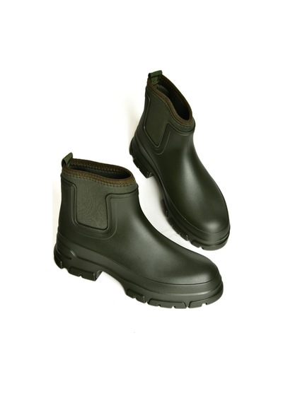Fox Shoes T858685409 Haki Kalın Tabanlı Yağmur Botu Haki-suni Deri Haki