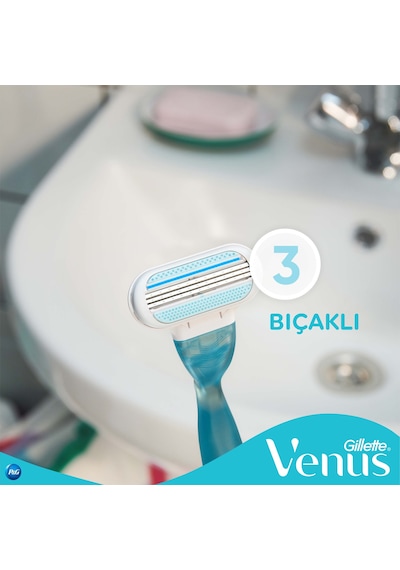 Gillette Venus Smooth Tıraş Makinesi + Yedek Başlık 5'li