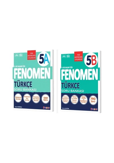 Fenomen 5. Sınıf Türkçe A + B Soru Bankası Seti 2 Kitap Fenomen Y