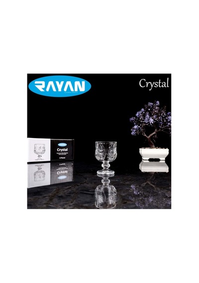 Rayan Crystal 6'lı Kahve Yanı Bardak Mudanis çok renkli