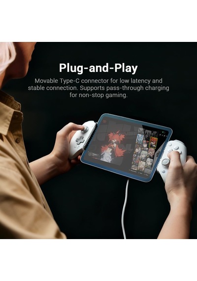G8 Plus Mfi Gamepad, İphone 15/16/17/ipad Mini Ve Android İçin, İpad Gamepad, Hall Çubukları/tetikleyicileri, İki Arka Düğme, Genshin Impact, Pubg Mobile, Minecraft
