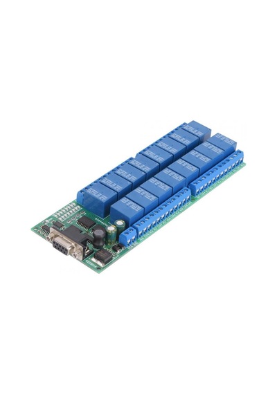 R223C16 12V 16 Kanal RS232 Röle Modülü