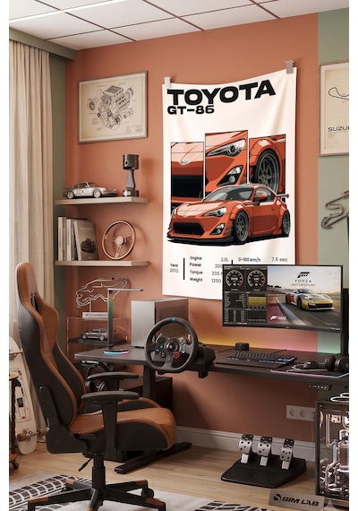 Toyota Gt-86 Dekoratif Duvar Örtüsü Duvar Halısı Reaste