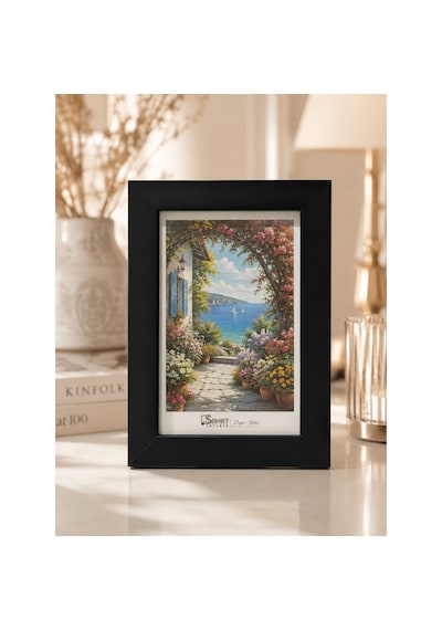 Siyah Modern Masaüstü Fotoğraf Çerçevesi 10x15 Cm
