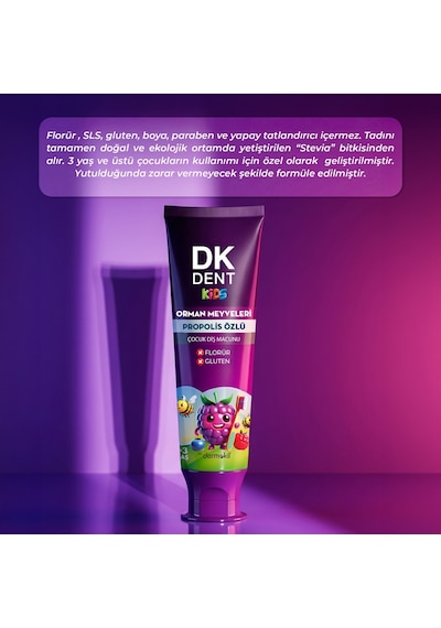 Dermokil DK Dent Orman Meyveleri ve Propolis Özlü Çocuk Diş Macunu 50 ML