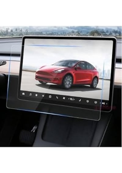 Tesla İle Uyumlu Model Y 15 İnç 2023 2024 Multimedya Auido Ekran Koruyucu Cam Film Çizilmez Araç Screen Protector