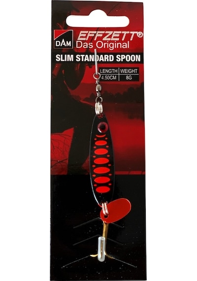 Dam Effzett Standard Spoon Slim 4.5cm 8gr Kaşık Black/orange Uv