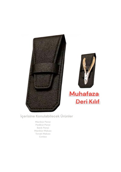 Manikür Ve Pedikür Ürünleri Saklama Deri Kılıf İçine 1 Ürün Sığar