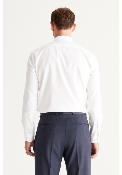 AC&Co / Altınyıldız Classics Erkek BEYAZ Ütü Gerektirmeyen Non-İron Slim Fit Dar Kesim %100 Pamuk Gömlek Beyaz AC&Co / Altınyıldız Classics Erkek BEYAZ Ütü Gerektirmeyen Non-İron Slim Fit Dar Kesim %100 Pamuk Gömlek Beyaz