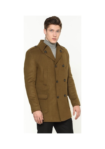 Plt8353 Dewberry Slım-fıt Palto-camel