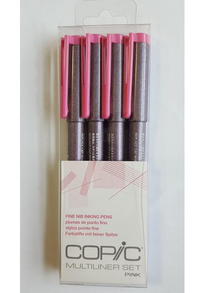 Copic Multiliner Pink Set 0,05, 0,1, 0,3, 0,5 -