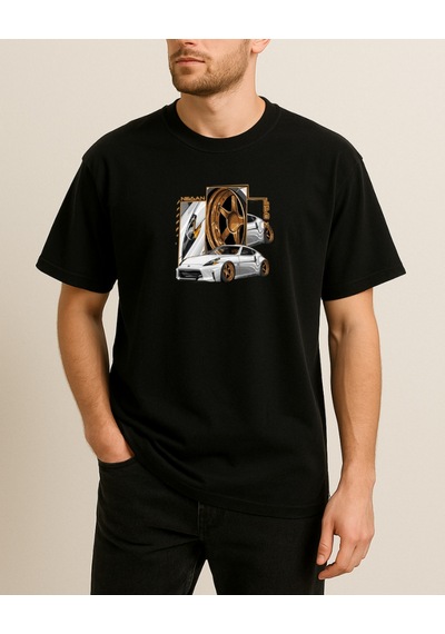 350z Baskılı T-shirt Siyah