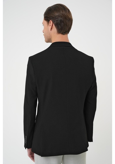 Efor Slim Fit Mono Yaka Torba Cep Çift Yırtmaçlı Casual Siyah Ceket C 711 Siyah Efor Slim Fit Mono Yaka Torba Cep Çift Yırtmaçlı Casual Siyah Ceket C 711 Siyah
