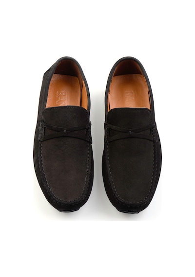 Bambi Siyah Hakiki Deri Erkek Loafer Ayakkabı E01547007801 Siyah
