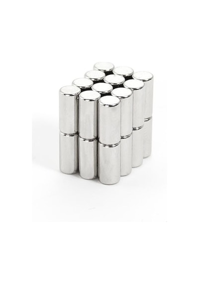 10 Adet Çap 5mm X Kalınlık 8mm Silindir Güçlü Neodyum Mıknatıs