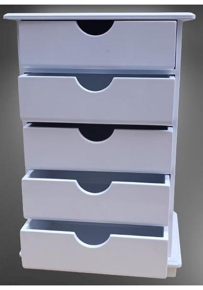 Hobi Adn Dekoratif Takı Şifonyer Ahşap Mdf Parlak Beyaz Cnc Kesim Model El Yapım