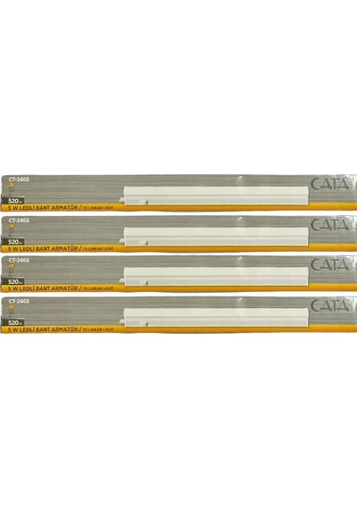 Cata Ct-2466 5w 6400k Beyaz Ledli Bant Armatür 4 Adet Beyaz