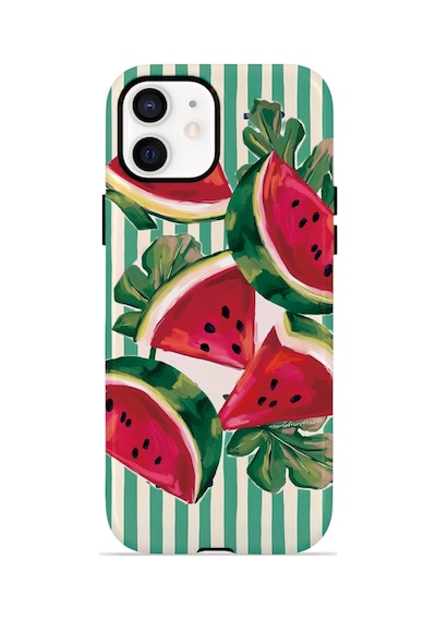 Apple iPhone Uyumlu 11 Vorian Çift Katmanlı Magsafe Kılıf Watermelon Cabana