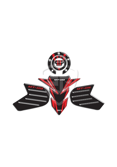 Yamaha Mt 09 Tank Pad Depo Kapak Pad Yan Pad Komple Set Kırmızı S