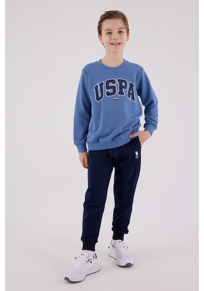 U.S. Polo Assn. Lisanslı Erkek Çocuk Alt Üst 2 Parça Eşofman Takımı Us2227 Mavi