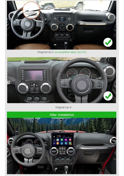 Jeep Wrangler 2015-2018 Multimedya Navigasyon Usb Kamera Carplayer 4 Ram
