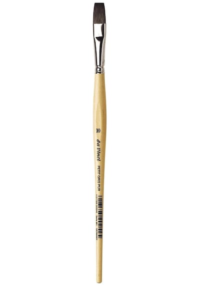 Da Vinci : Petit Gris Mix Düz Sulu Boya & Porselen Fırçası : Seri 991 : No:10
