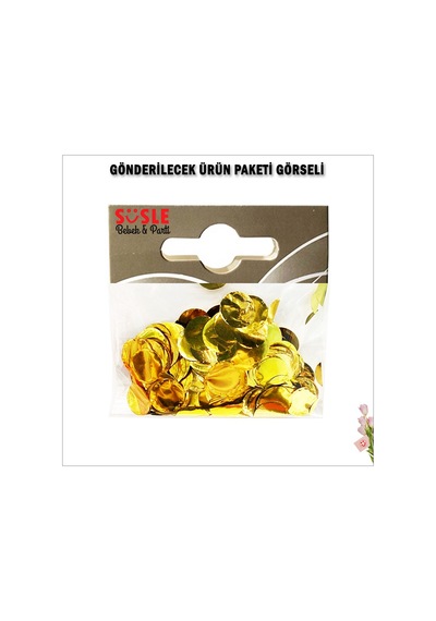 Şeffaf Balon Içi Pul Konfeti. 10 Gr - Altın