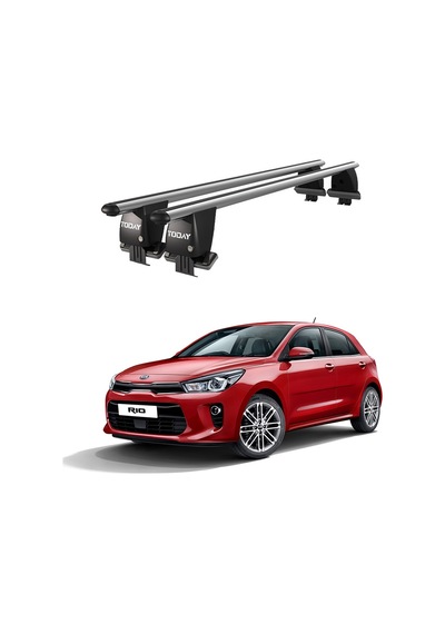 Royal Kia Rio 2017 Ve Sonrası Uyumlu Gri Kilitli Ara Atkı Port Bagaj Tavan Barı
