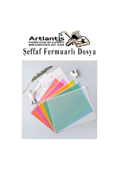 A4 Şeffaf Fermuarlı Dosya 5 Renk 1 Paket Pvc Fermuarlı Evrak Dosyası 24x34cm Çıtçıtlı Belge Evr Tek Renk