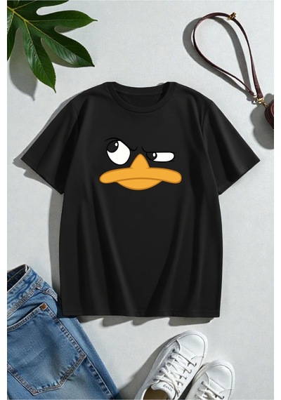Uyguntarz Unisex Duffy Baskılı Tasarım Tshirt Siyah