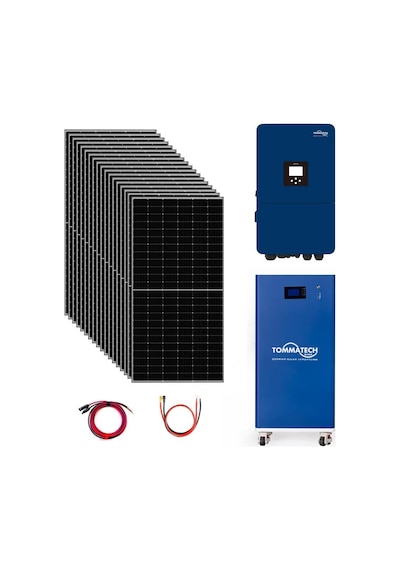 18x600w Topcon Güneş Paneli 15kva Trifaze İnverter 51.2v 280ah Lityum Bataryalı Hazır Solar Enerji Paketi