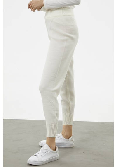 Sementa Jogger Rahat Kalıp Triko Pantolon - Kemik 001