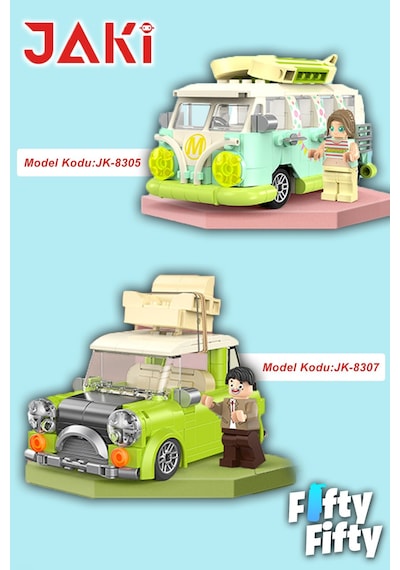 Jaki Maker Pop Tatil Otobüsü -jk8305 323 Parça Oyuncak Yapım Seti