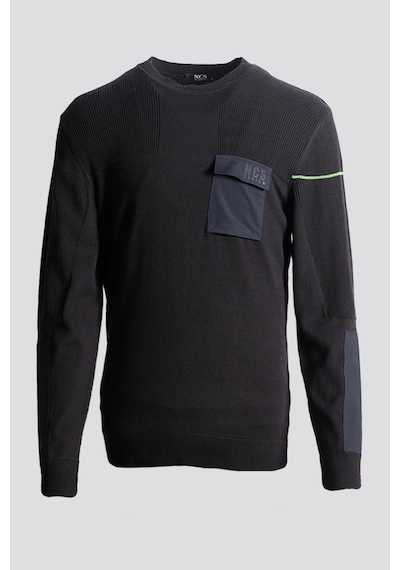 Ncs Jeans Erkek Triko Bisiklet Yaka Cep Detaylı Siyah 3755 Siyah