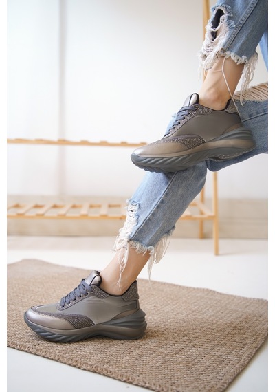 Beatry Taşlı Kaliteli Ortopedik Taban Günlük Sneaker 001