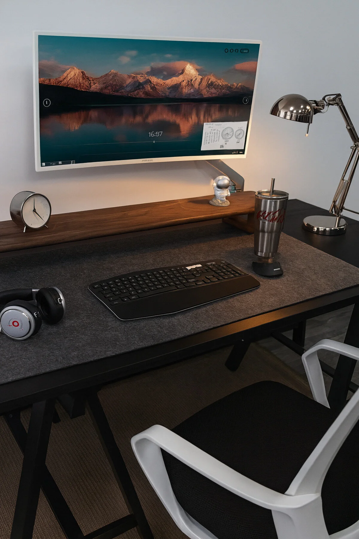 Keçe Çalışma Masası Düzenleme Ve Oyuncu Mouse Pedi Masa Üstü Düzenleyici 40x90 -