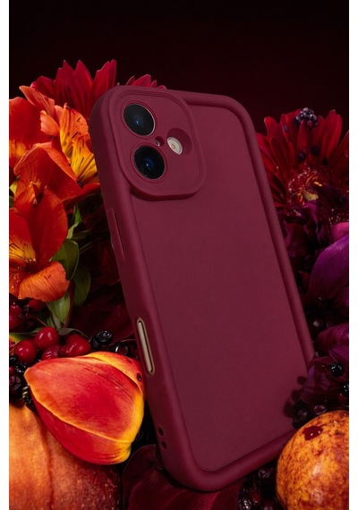 Apple iPhone 16 Uyumlu Kamera Çıkıntılı Mat Silikon Telefon Kılıfı Resimdeki