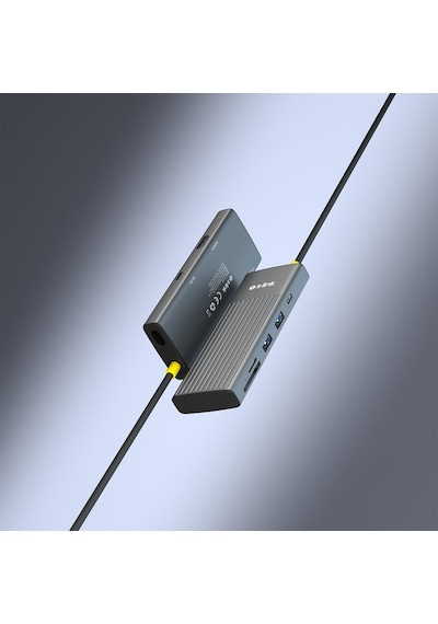 Sw-u708 7 İn 1 Gri Metal 4k 60hz Hdmı 100w Pd, 2xusb 3.2 1xtype-c Data, Sd/tf Type C Hub Adaptör