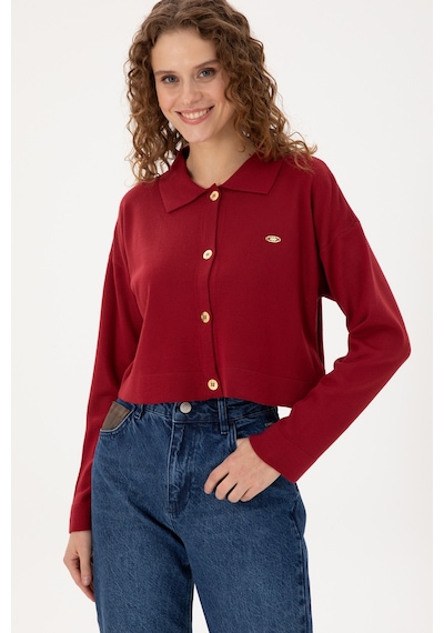 U.s. Polo Assn. Kadın Vişne Hırka Triko 50297152-vr223 Vişne