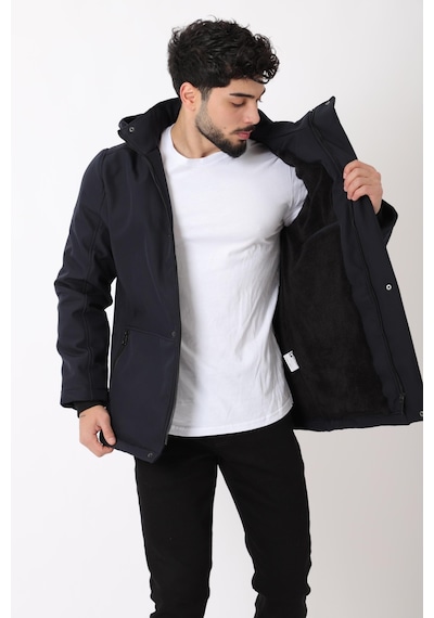 Stilkombin Çıkarılabilir Kapüşonlu Softsheel Mont Pldp 2991 50413 Siyah