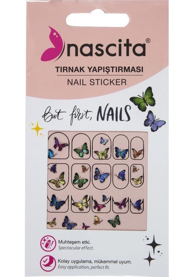 Kelebek Desenli Tırnak Stickerı - 29