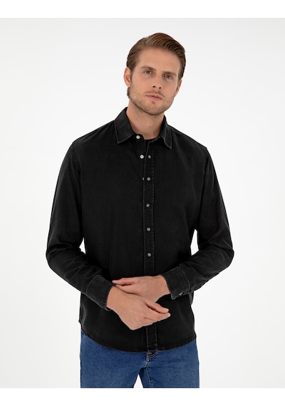 Pierre Cardin Erkek Siyah Gömlek Jean 50292591-vr046 Siyah Pierre Cardin Erkek Siyah Gömlek Jean 50292591-vr046 Siyah
