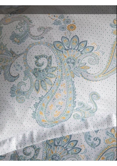 Apricitas Home King Size Berta İndigo Elegance Saten Çift Kişilik Nevresim Takımı