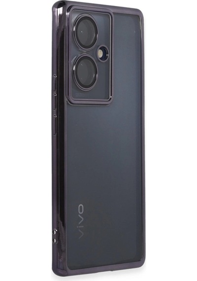 Vivo V29 Lite Kılıf Lensli Silikon - Mor