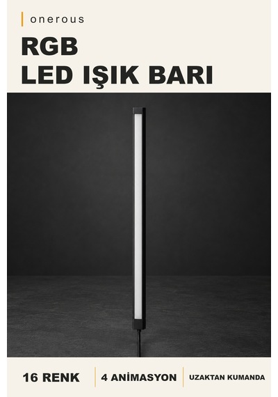 Onerous Rgb Led Işık, Uzaktan Kumandalı, 16 Renk Onr-748904427 Çok Renkli