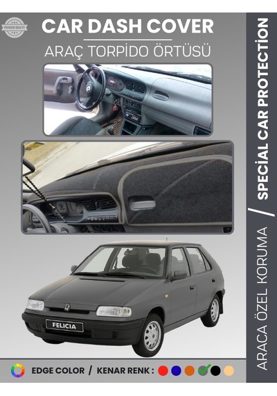 Skoda Felıcıa 1994-2001 Torpido Örtüsü Panel Halı Torpido Koruma Tam Uyum Uv Koruma Hızlı Montaj - 443 Stiloto