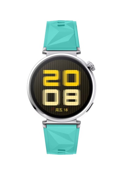 Sneezy Huawei Watch Gt5 41mm İle Uyumlu Prism Metal Tokalı Soft Yumuşak Silikon Kordon
