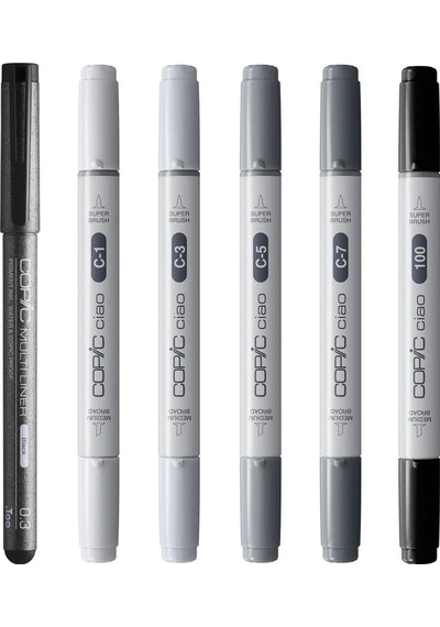 Cıao Shade Set Cool Gray & Black 6 Lı