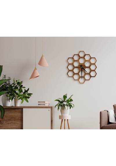 Bk Home Dekoratif 45Cm Ahşap Duvar Saati-72