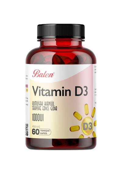 Balen D3 450 MG Vitamin 3 x 60 Kapsül